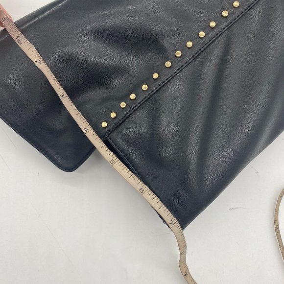 Black Round Toe Pull On Studs Low Stacked Heel Knee High Boots - Picture 9 of 10